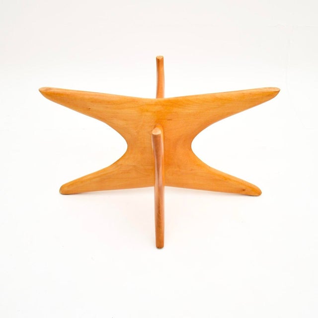 Brown Vintage Italian Satinwood Side Table, 1960s For Sale - Image 8 of 9