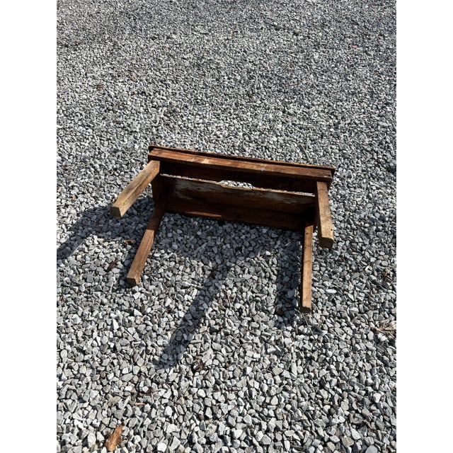 Mid 20th Century Mid 20th Century Primitive Handmade Bench For Sale - Image 5 of 5