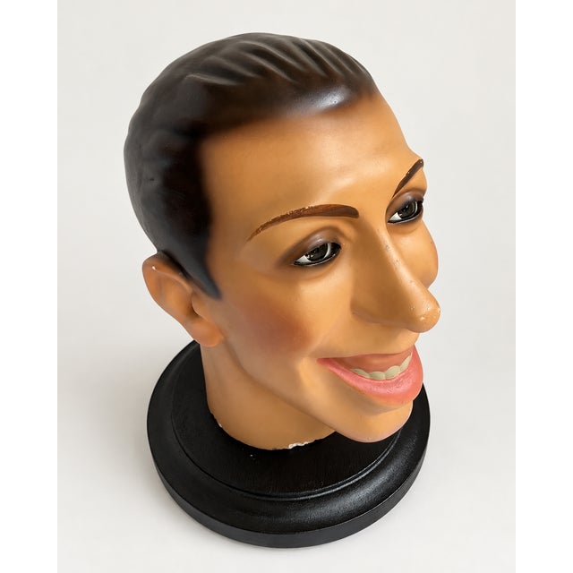1930s French Fernandel Sculptural Head with Glass Eyes, 1930s For Sale - Image 5 of 11