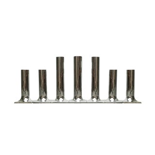 Mid-Century Space Age German Model A248 Chrome Ceiling or Wall Lamps by Rolf Krüger for Staff, 1960s, Set of 7 For Sale