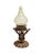 Empire Bronze Pending Lamp with Uranium Glass, France, 1890s For Sale - Image 4 of 14
