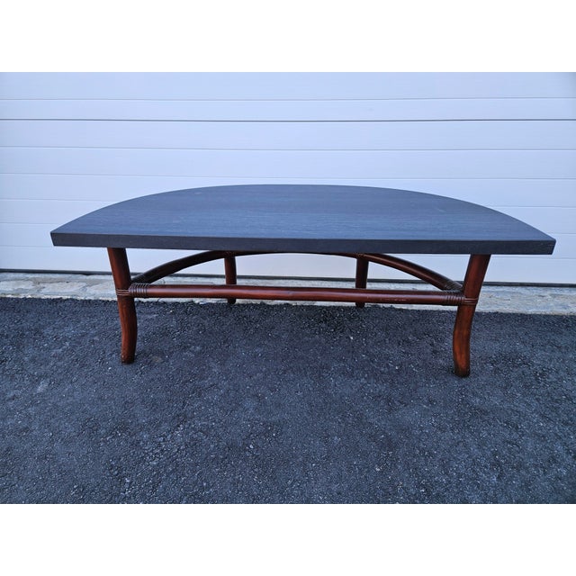 Late 20th Century Half Moon Coffee Table For Sale - Image 4 of 5