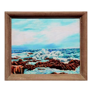 Mid Century Bright Waters California Seascape For Sale