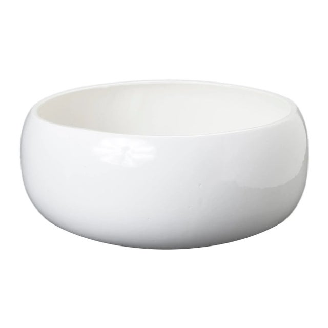 Mid 20th Century Large White Ceramic Bowl For Sale - Image 4 of 6