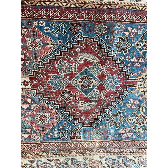 Vintage Wool Ghashghaei Rug, 1930s For Sale - Image 3 of 18