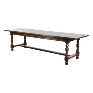 Large Antique English Oak Farmhouse Dining Table, Early 19th Century For Sale