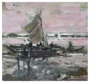 Magdalena Spasowicz, Boats, Oil on Board