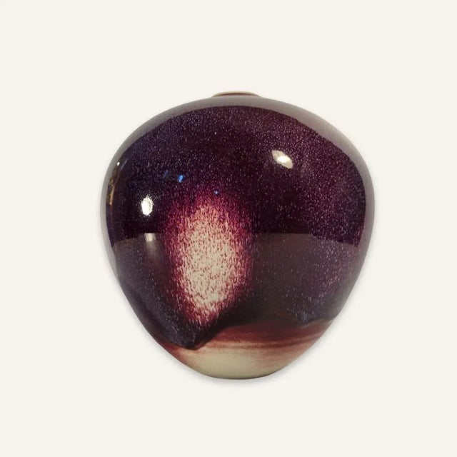 Late 20th Century Cliff Lee Flambé Glaze Vase For Sale - Image 6 of 6