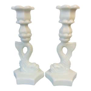 Italian Glass Candlesticks