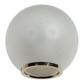 Circa 1980 Italian Glass & Brass Wall Lamp/Sconce For Sale