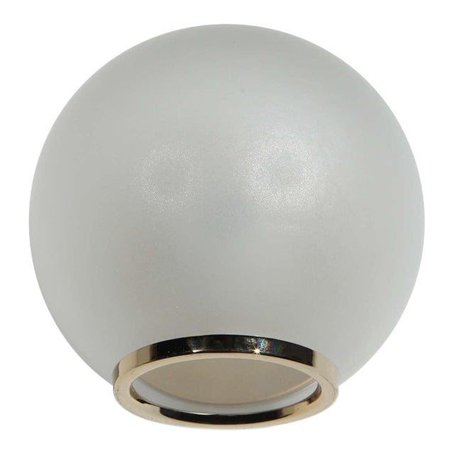 Circa 1980 Italian Glass & Brass Wall Lamp/Sconce For Sale