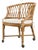 McGuire Organic Modern Rattan Barrel-Back Dining Chair For Sale