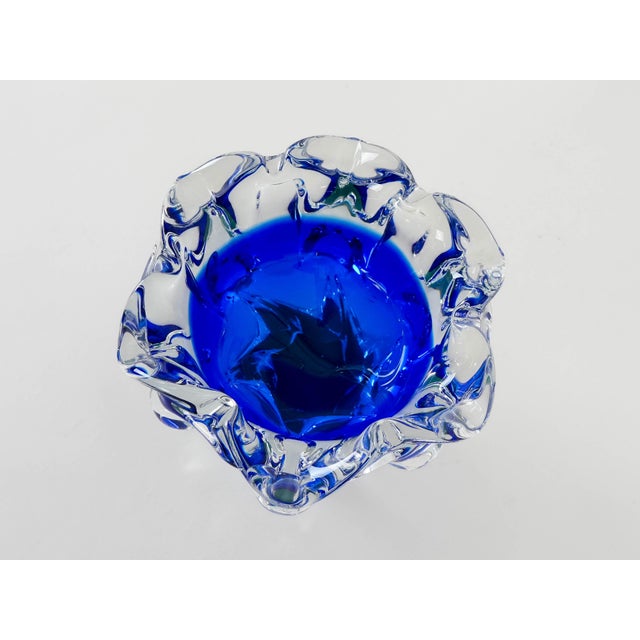 Glass Vintage Czech Bohemia Bowl, 1970s For Sale - Image 7 of 9