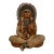 Vintage 1973 Hand Carved Wood Native American Indian Chief Statue 24" Signed For Sale