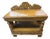 1980s Ornate Traditional Carved Wood Console Table With Decorative Crest For Sale