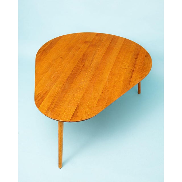Danish Pear-Shaped Coffee Table in Wood, 1980s For Sale - Image 3 of 9