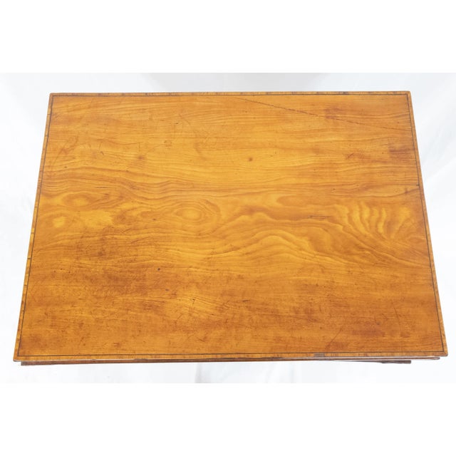 19th Century Austrian Biedermeier Satinwood Veneered Single Drawer End or Side Table For Sale In New York - Image 6 of 12