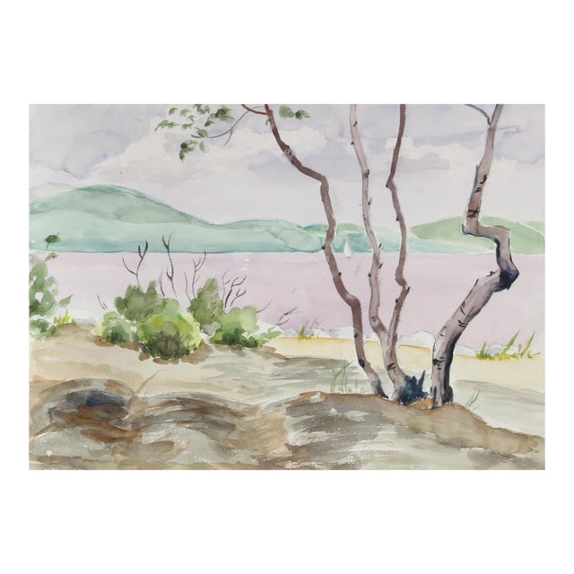 1950s "Woodstock 77" Watercolor Painting by Eve Nethercott For Sale