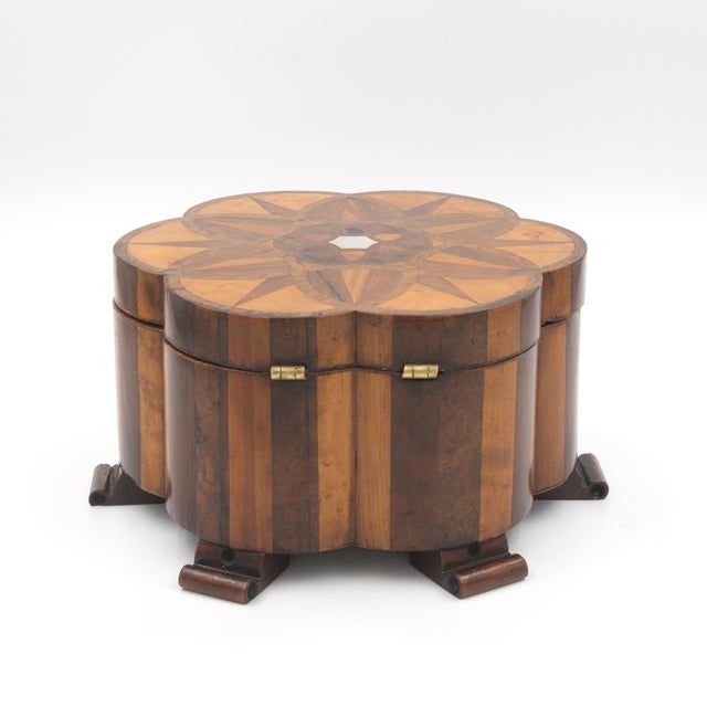 Brown Specimen Wood Box in the Form of a Lotus Flower, English Circa 1850 For Sale - Image 8 of 10