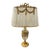 French Empire Crystal Table Lamp – Cut Glass & Gilded Bronze With Pleated Shade For Sale