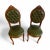 Louis XVI Style Green Leather Chairs, Set of 2 For Sale - Image 5 of 7