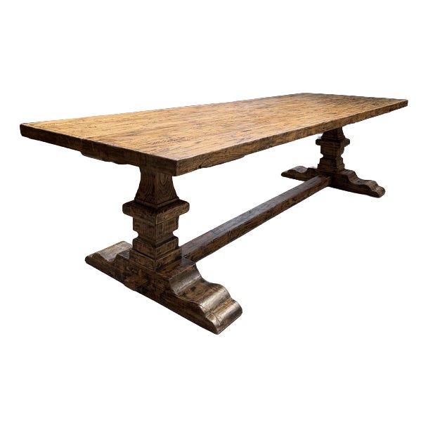 Large Monastery Style Table in Fir, 1980s For Sale