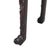 Antique Chinese Floral & Figural Carved Rosewood Rouge Marble Top Stand C1920 For Sale - Image 6 of 12