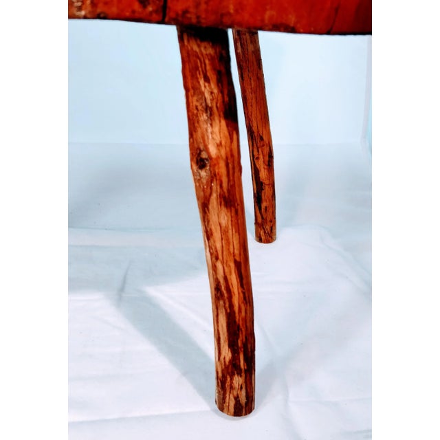 1960 Live Edge Cypress Side Table For Sale - Image 4 of 12