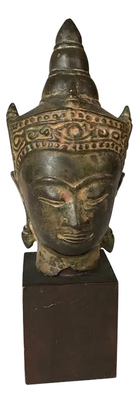 Bronze Head of the Buddha, 17th Century, Thailand