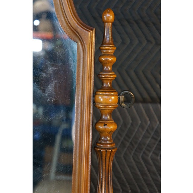 Antique William & Mary Style Walnut Dressing Table Dresser Vanity Mirror For Sale - Image 4 of 18