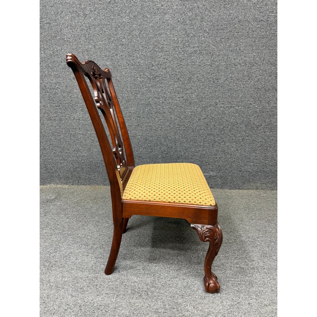 Brown Statton Olde Towne Mahogany Claw & Ball Side Chair For Sale - Image 8 of 10