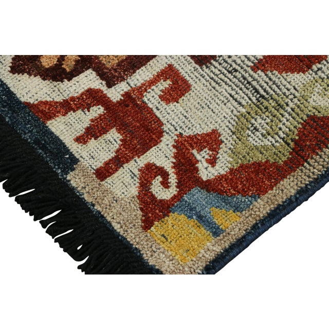 Rug & Kilim’s Kaitag Style Rug With Colorful Geometric Medallion and Patterns For Sale In New York - Image 6 of 8