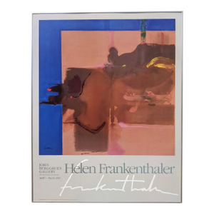 Vintage 1980s Helen Frankenthaler "Rio Grande" Exhibition Poster Framed