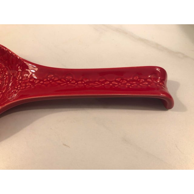 1990s 1990s Red Italian Spoon Rest For Sale - Image 5 of 7
