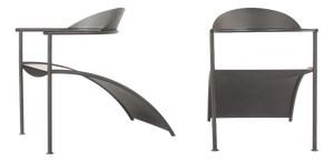 Pat Conley II Armchairs in Black Lacquered Steel by Philippe Starck for Xo, 1986, Set of 2
