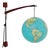 Vintage German Teak Globe Wall Lamp, 1960s For Sale