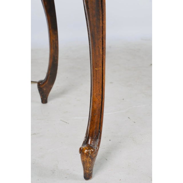 Vintage Louis XV–Style Carved Walnut Writing Desk or Console Table For Sale - Image 10 of 10