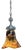 Antique Silver Tone Sculptural Med Goat Head & Abstract Art Glass Pendant Light For Sale - Image 13 of 18