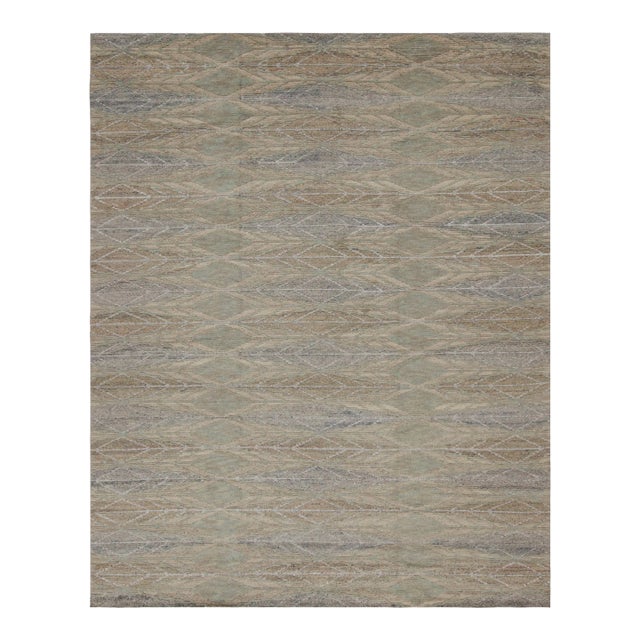 2010s Rug & Kilim’s Scandinavian Style Rug in Beige, Brown & Gray Geometric Patterns For Sale