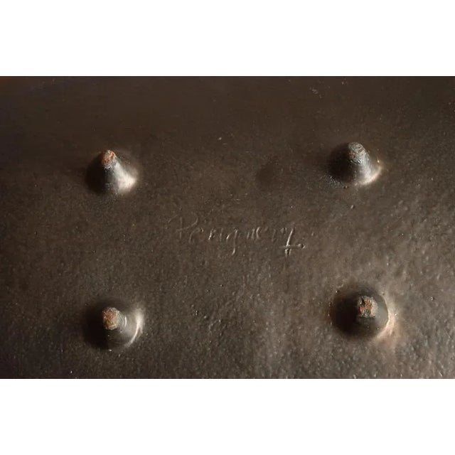 Brutalist Ceramic Centerpiece Plate by Perignem, Belgium, 1960s For Sale - Image 9 of 12