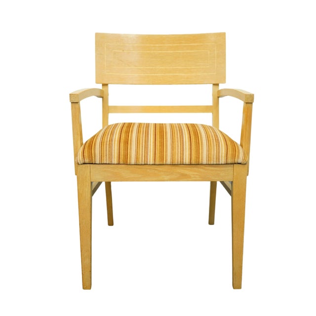 Bernhardt Furniture Blonde Contemporary Modern Dining Arm Chair For Sale - Image 10 of 10