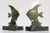 Black Antique Art Deco French Bookends Angelfish in Black Marble Spelter Moonfish, 1925, Set of 2 For Sale - Image 8 of 10