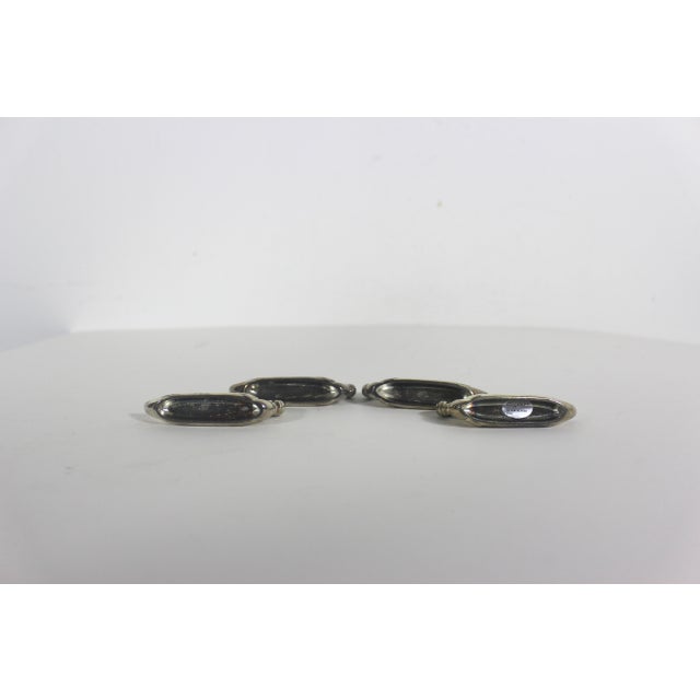 1980s Set of 4 Silver Swan Knife Rests, Chopstick Holders, Silver Plated Vintage French Bird, Duck, Paint Brush or Spoon Rest, Japanese For Sale - Image 5 of 6