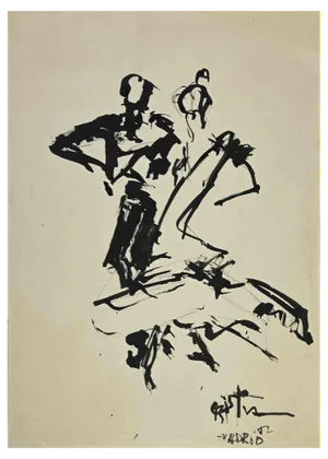 Cristian Uboldi, Untitled, Mixed Media Drawing, 1952