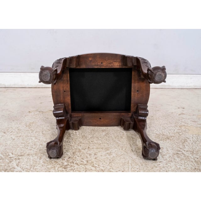 Winterthur Style Ball & Claw Mahogany Ottoman For Sale - Image 9 of 9