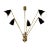 Five Star Ceiling Light in Brass For Sale - Image 3 of 9