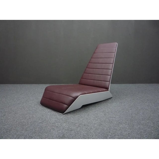 Space Age Leather & Fiberglass Lounge Chair, 1980s For Sale - Image 12 of 12