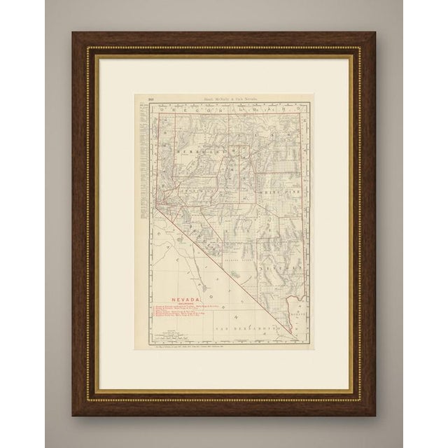 An antique map of Nevada from page 348 of Rand McNally's 1899 indexed atlas, this sheet shows the state county by county:...