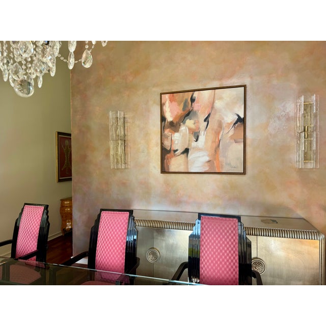 Paint Set of Eight Vintage Art Deco Black Lacquer Dining Chairs, Circa 1930s–1940s For Sale - Image 7 of 16