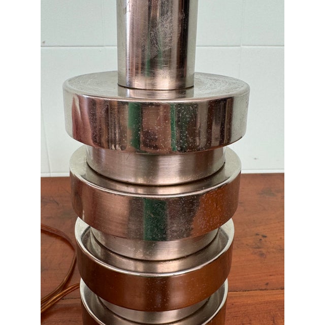 Vintage Italian Space Age Style Lamps in Chrome Steel, 1970s, Set of 2 For Sale - Image 16 of 18